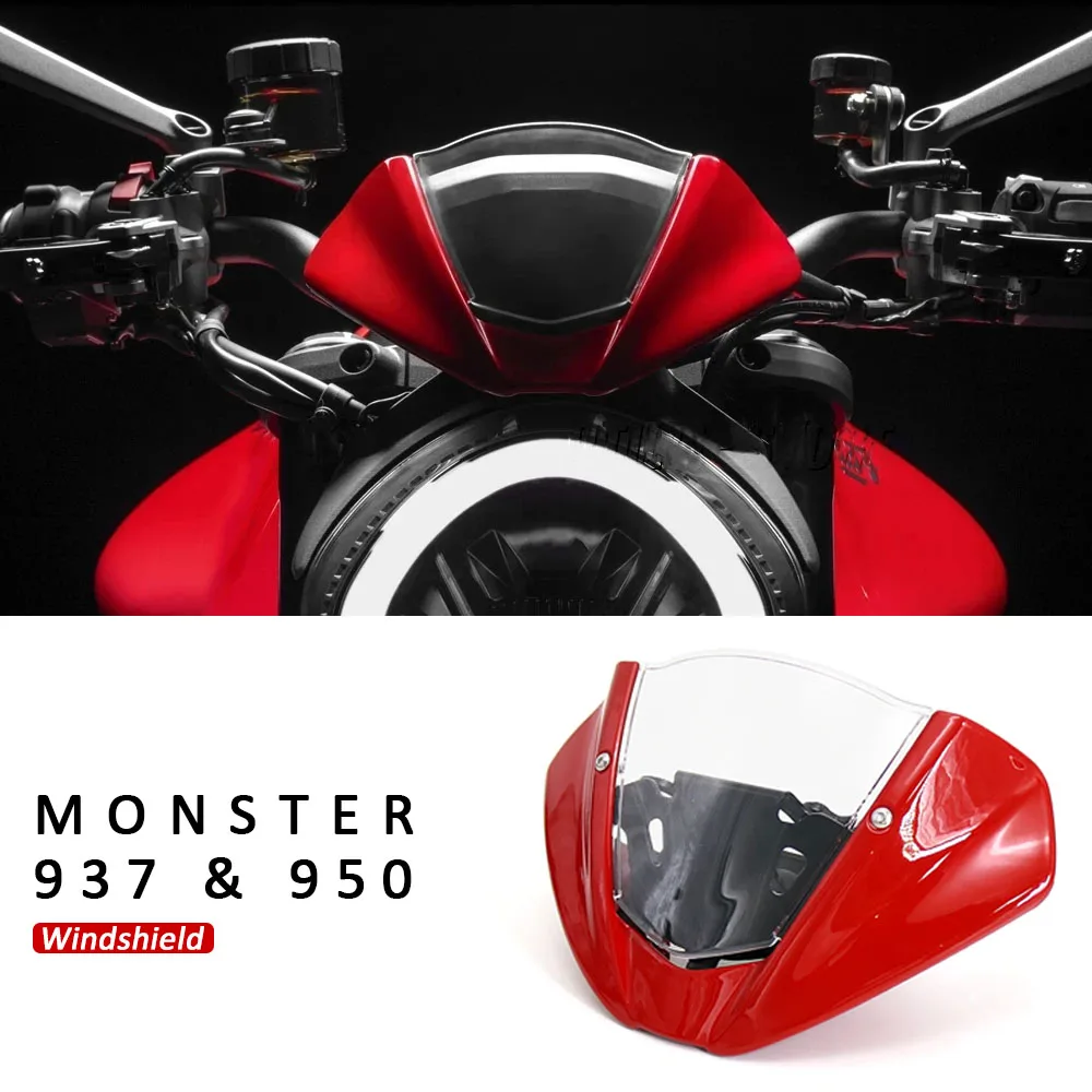 

Windshield Windscreens Fit For DUCATI Monster 937 2021-2022 Motorcycle Accessories Wind Deflector Monster 950 2021-2022