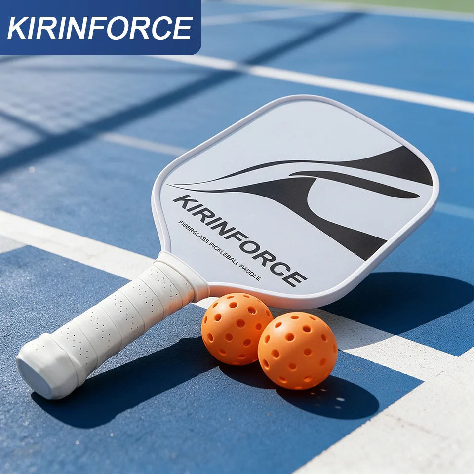 raquetes-de-pickleball-em-fibra-de-vidro-kirinforce-aprovadas-nucleo-em-colmeia-pp-superficie-de-empunhadura-texturizada-de-16mm-raquete-profissional-para-uso-interno-e-externo