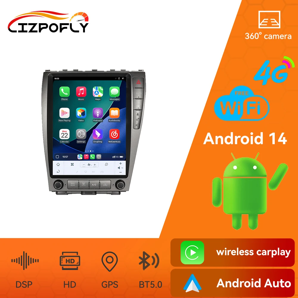 

12,1-дюймовый Android автомобильный радиоприемник для Lexus ES350 2009-2012 Carplay навигация авторадио DSP GPS мультимедийный видеоплеер головное устройство 4G