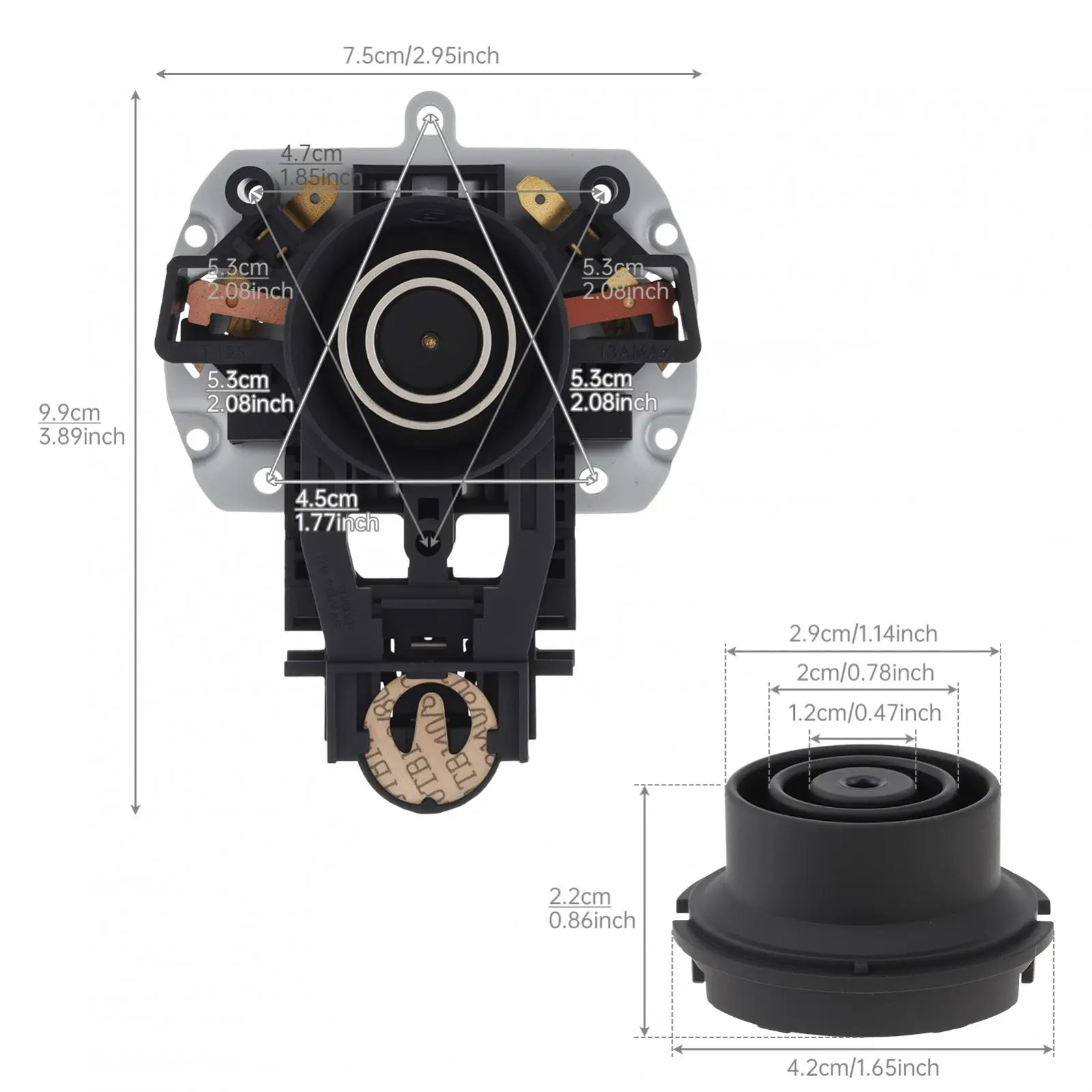 2 pcs Household Electric Kettle Temperature Controller Fit for Midea, Black Switch Connector Home Appliance Parts