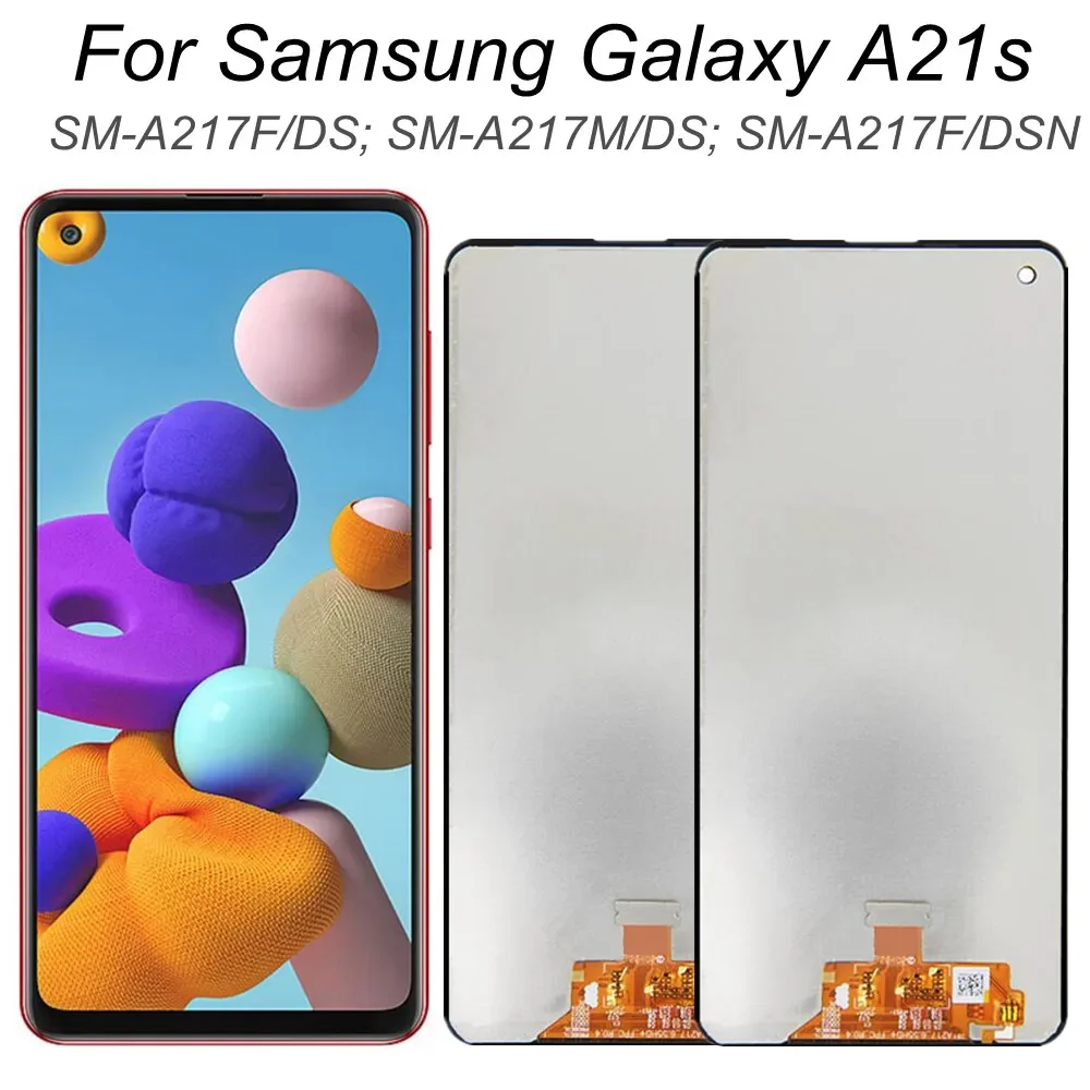 6,5 "dla Samsung A21s 2020 A217 Lcd SM-A217F SM-A217F/DS SM-A217F/DSN A217F wymiana wyświetlacza LCD z ekranem dotykowym