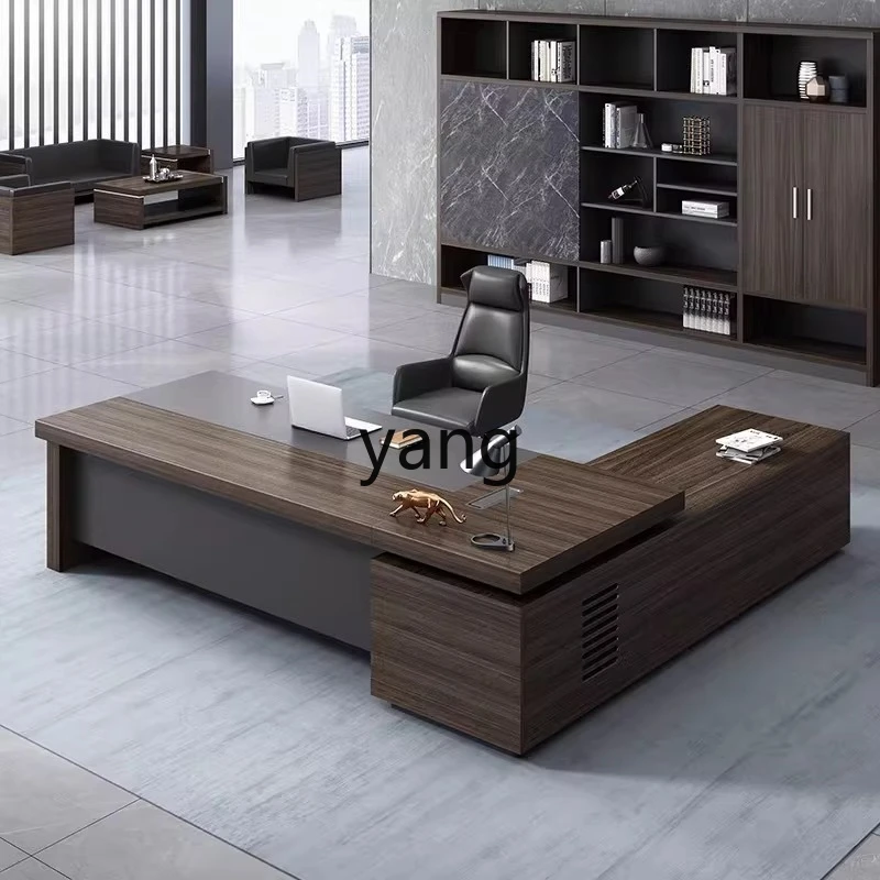 LMM simple modern president desk manager desk office furniture set