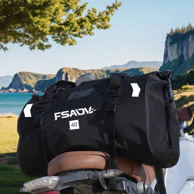 Waterproof Tail Bag Travel Outdoor Dry Luggage Roll Pack Bag For BMW R1300GS R1300RT R1300RS Motorcycle Luggage Backpack