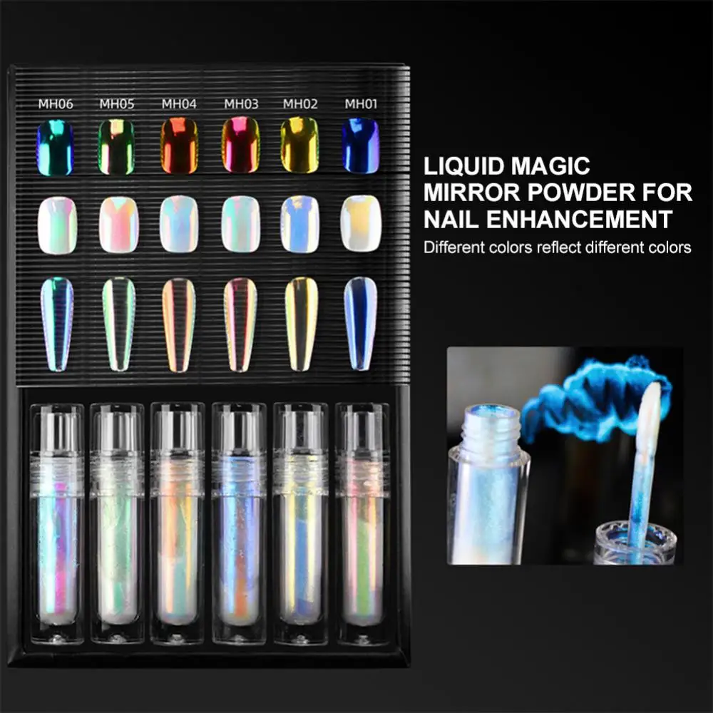 New Product Nail Liquid Magic Mirror Powder Liquid Moonlight Pigment Chrome Mirror Liquid Fingernail Decoration