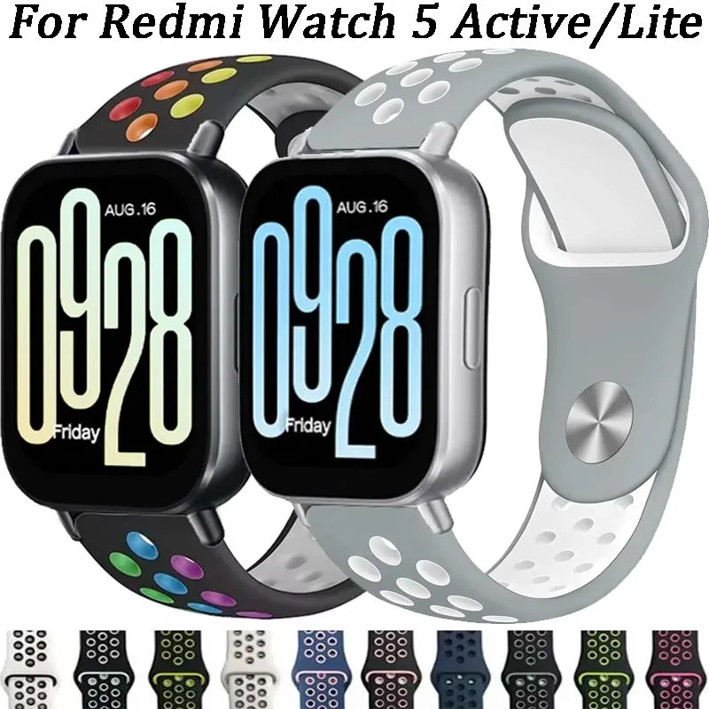 Xiaomi Watch用スポーツシリコンストラップ,通気性のあるソフトブレスレット,Huawei Watch GT5-4-3 pro,アクティブ5 lite,22mm, 20mm