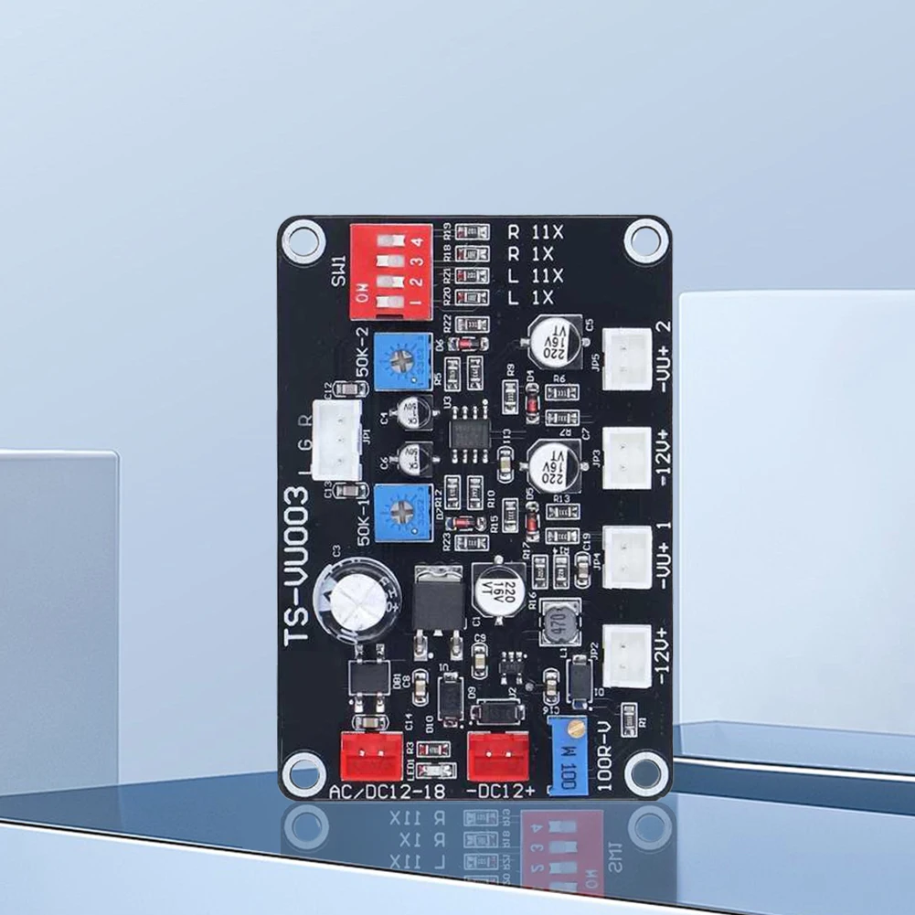TS VU003 VU Meter Driver Board Backlight DB Amplifier Chassis VU Meter Driver Board AC DC 12V-18V High-Frequency Low-Pass