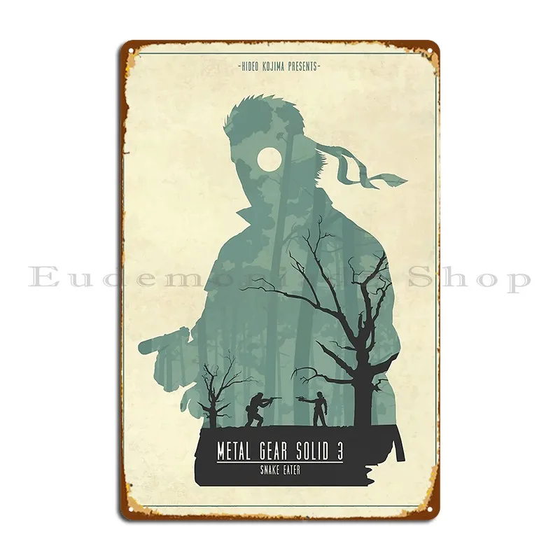 Metal Gear Solid 3 Snake Eater Minimalist Art Metal Signs Wall Decor Kitchen Printing Plaques Wall Decor Tin Sign Poster