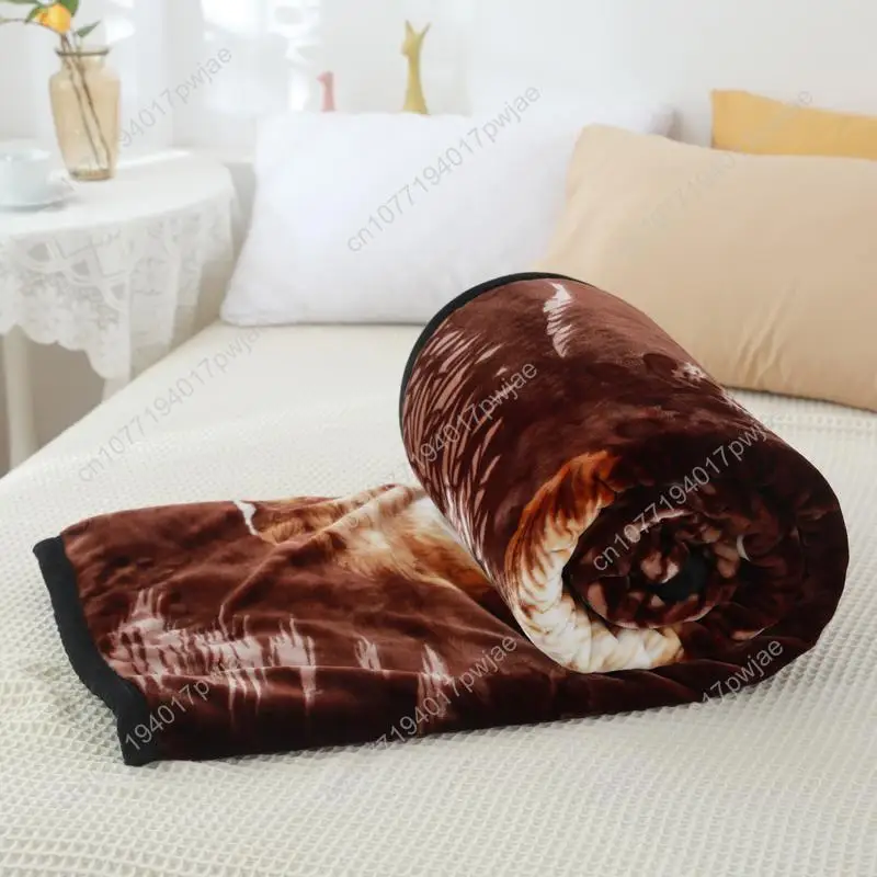 كارياز بطانية شتوية ناعمة ودافئة من الحرير المنك بطانية النمر الثقيلة غرفة نوم مريحة ستوكات لينة الصوف المكسيكي بطانية الملكة كين