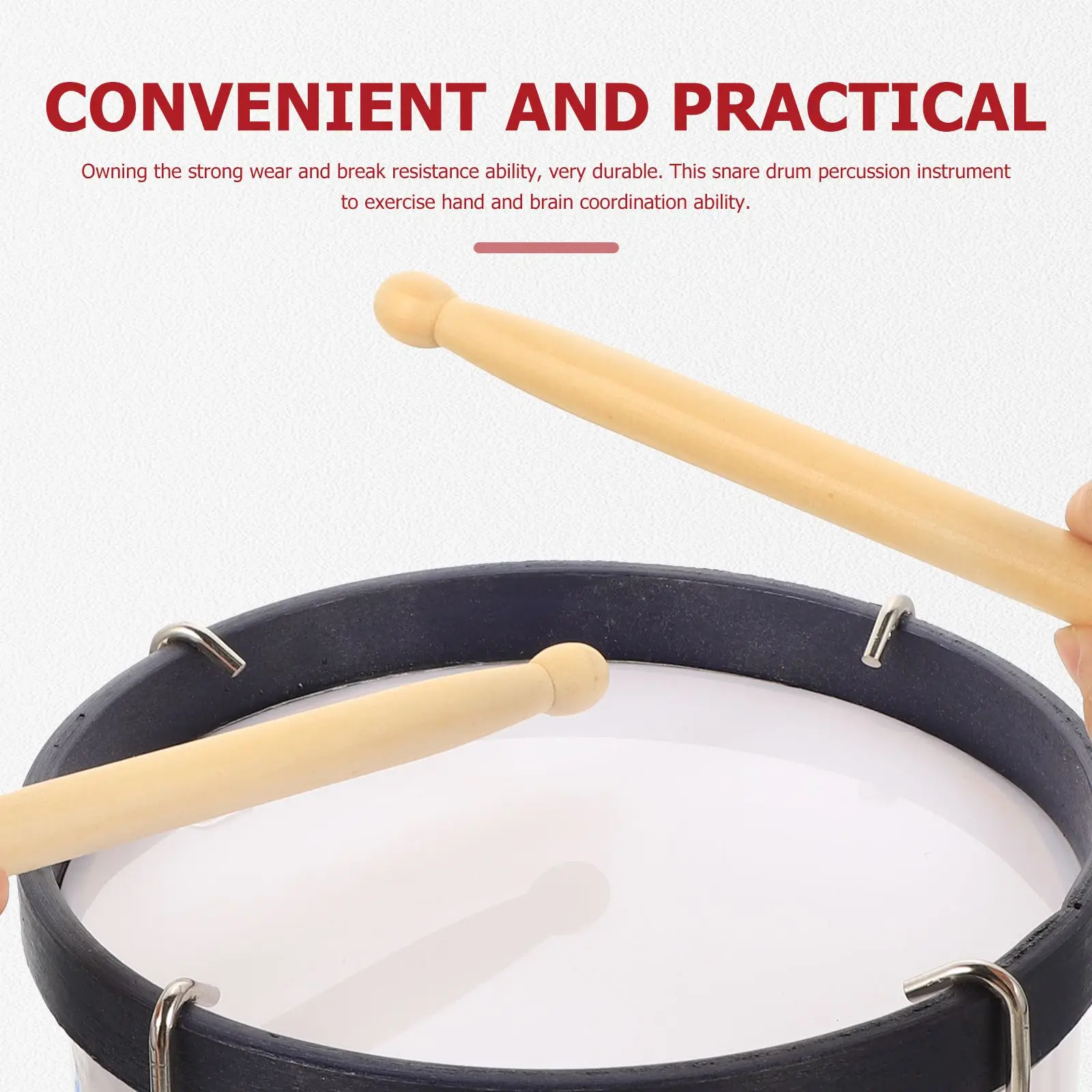 1 セットスネアドラム子供のおもちゃ楽器パーカッションおもちゃ子供の教育知性幼児金属木製ドラムセット音楽