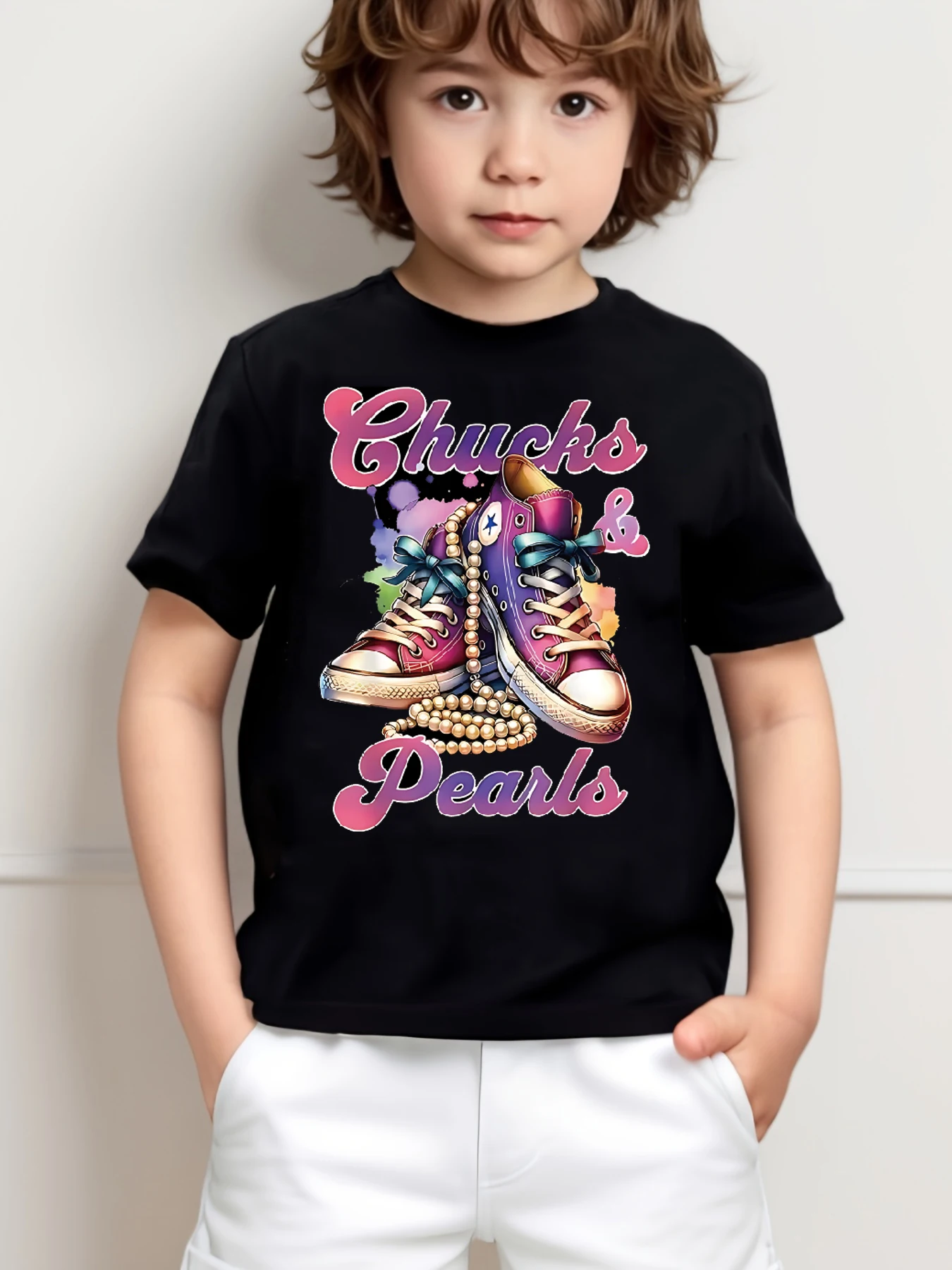 

Красочная креативная футболка с буквенным принтом для мальчиков, повседневные легкие удобные футболки с короткими рукавами, летняя одежда для мальчиков