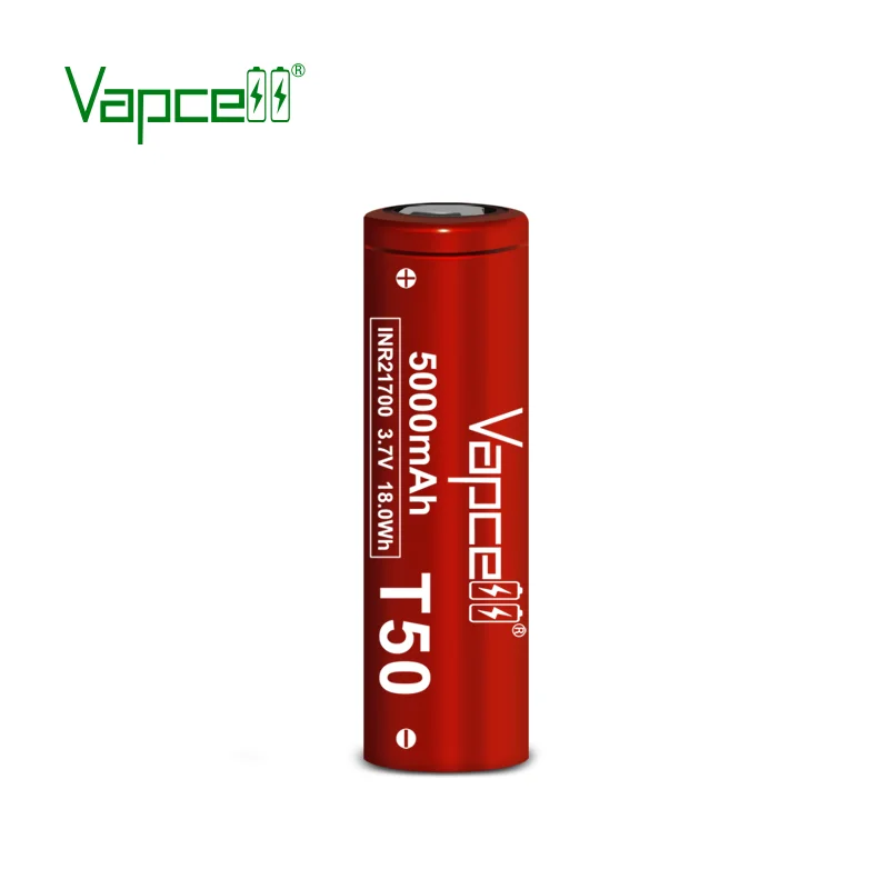 Duża pojemność oryginalny 21700 Vapcell T50 5000mah 20A/35A akumulator 3.7V bateria litowo-jonowa INR21700 VS LGM50/Samsung50E