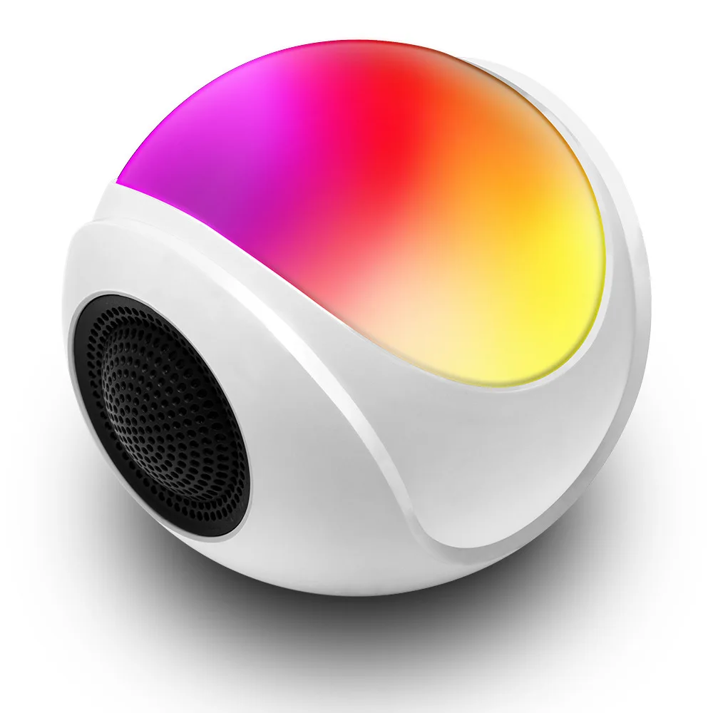 New Bluetooth Speaker Creative Gift Mini Card Colorful RGB Light Outdoor Audio Compact and Convenient Speaker