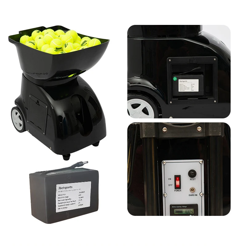 Smart Tennis Ball Feeder serving machine Robot Shooting Automatic Remote Control Training Equipment JT-S4 DC24V