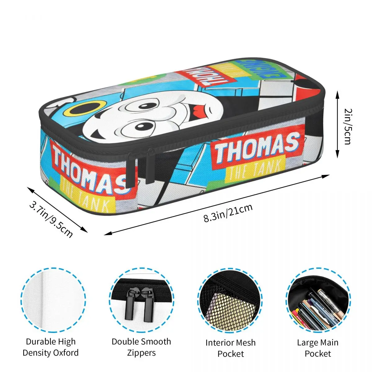 مقلمة T-thomas and Friends ذات سعة كبيرة وحقيبة أقلام لطيفة ومنظم قرطاسية المكتب للأطفال والكبار #4