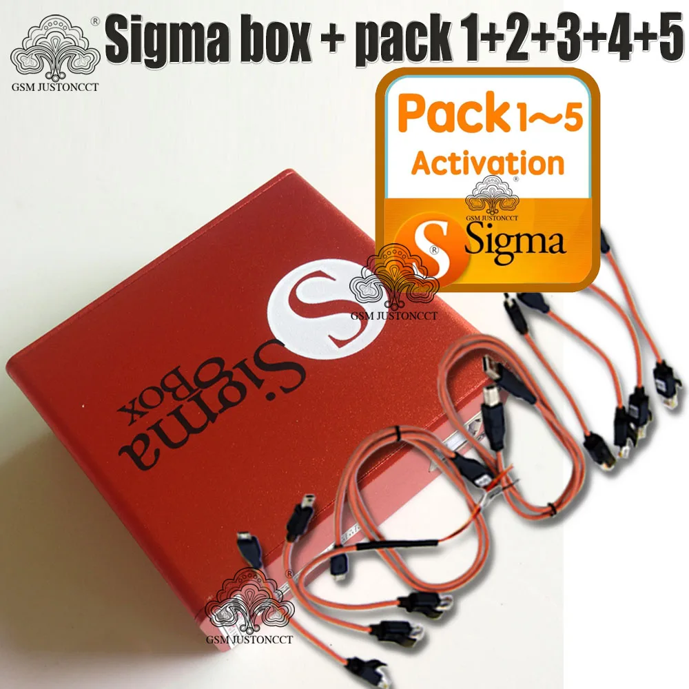 2024 Newest Original Sigma Plus Box With 9 Cable With Activation Pack1+Pack2+Pack3 + Pack4 +Pack5