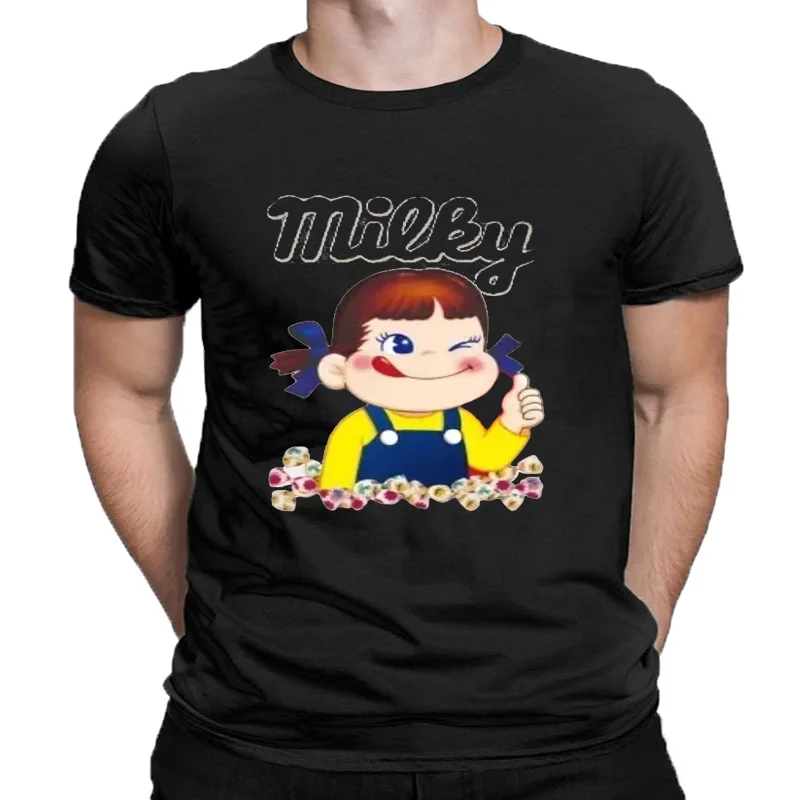 T-shirt femme rétro laiteux Peko-chan T-shirts classiques 100% coton vêtements pour hommes de haute qualité Harajuku Pun