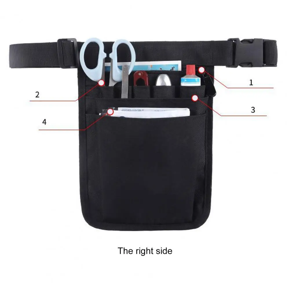 Barber Tools Bag Waterproof Nurse Belt Bag with Adjustable Strap Multi-layered Storage for Barber Tools Capacity Outdoor Tool