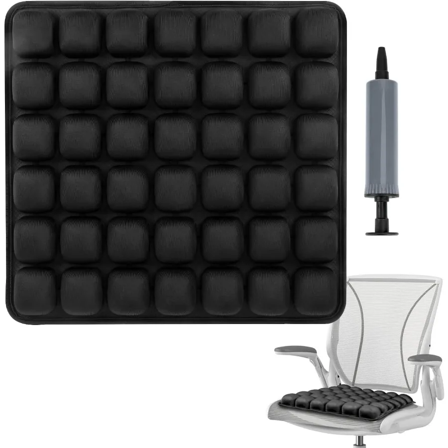 

3D Inflatable Seat Cushion Pressure Relief Design Protect Lumbar Spine Portable Travel Seat Cushion Wheelchair Pad for Car Seat