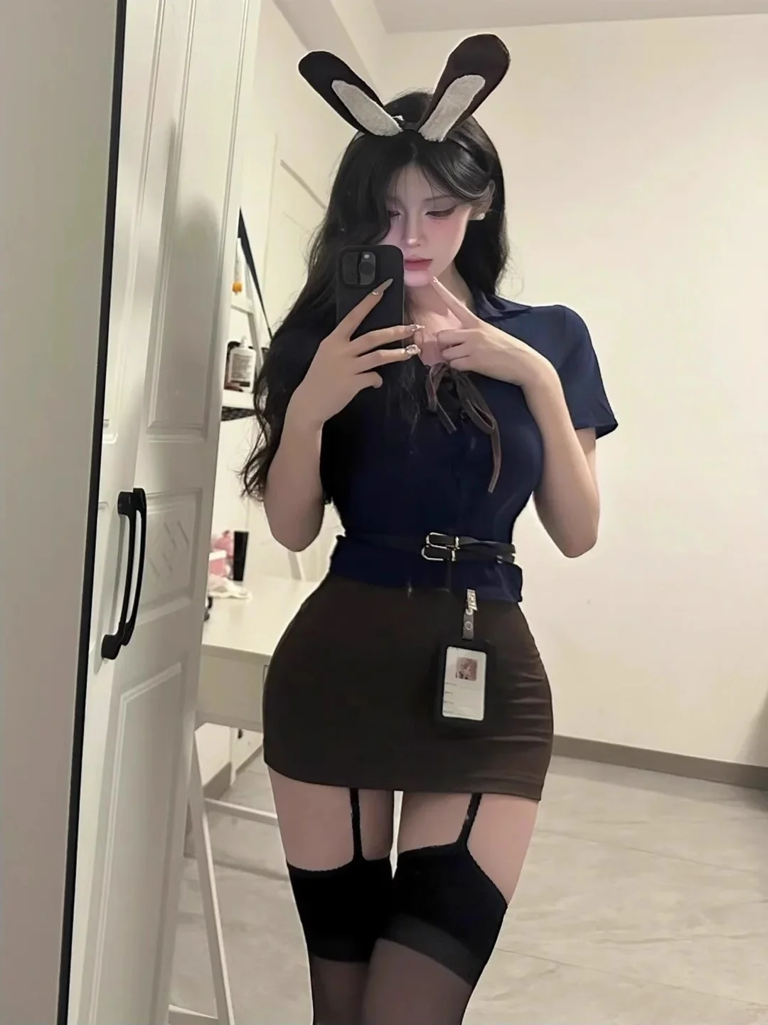 

Sexy loween Costume Set Pure Desire Secretary orm ort Sve High Waist Bum Covering Rabbit Girl Outfit Faionable