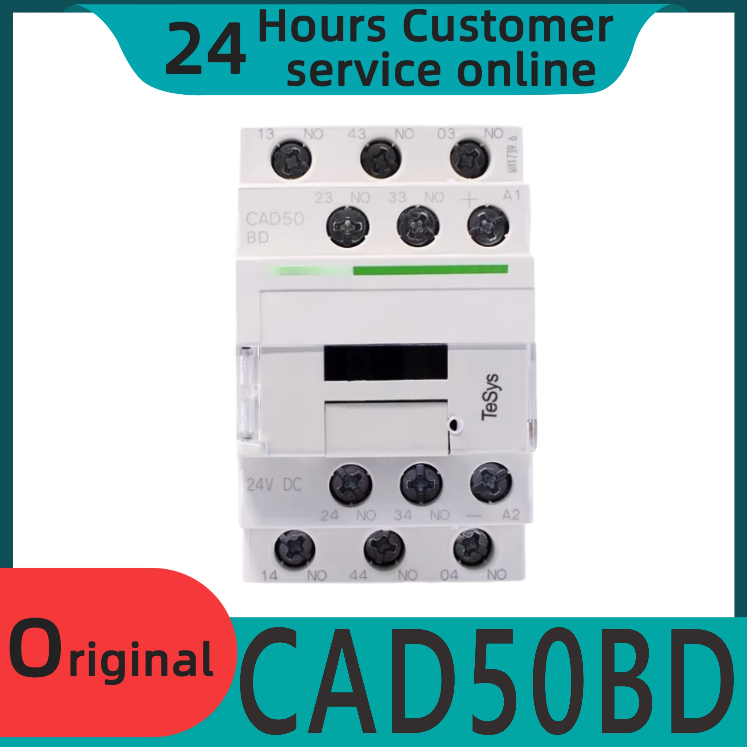 

Brand new originalCAD50BD DC 5 control relay contactor normally open DC24V