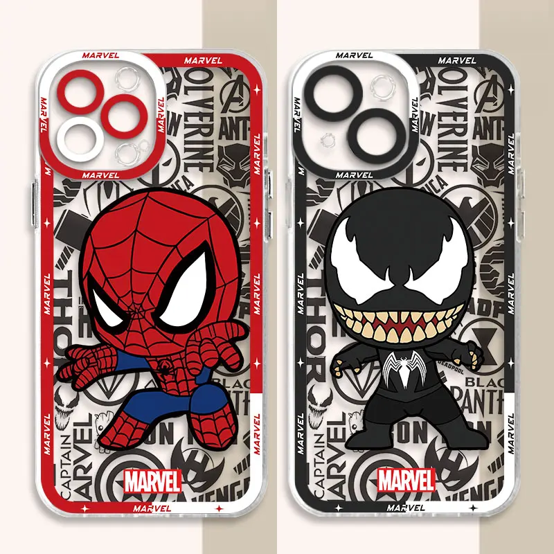 IPhone用耐衝撃TPUケース,iPhone,マーベル,スパイダーマン,ヴェノムフォンケース,iPhone 14 pro,13, 12, 13mini,15, 8 plus,xs max,x,xr,7 se