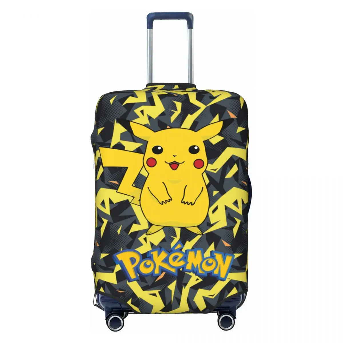 Custom Pokemon Pikachu Travel Luggage Cover Washable Suitcase Cover Protector Fit 18-32 Inch