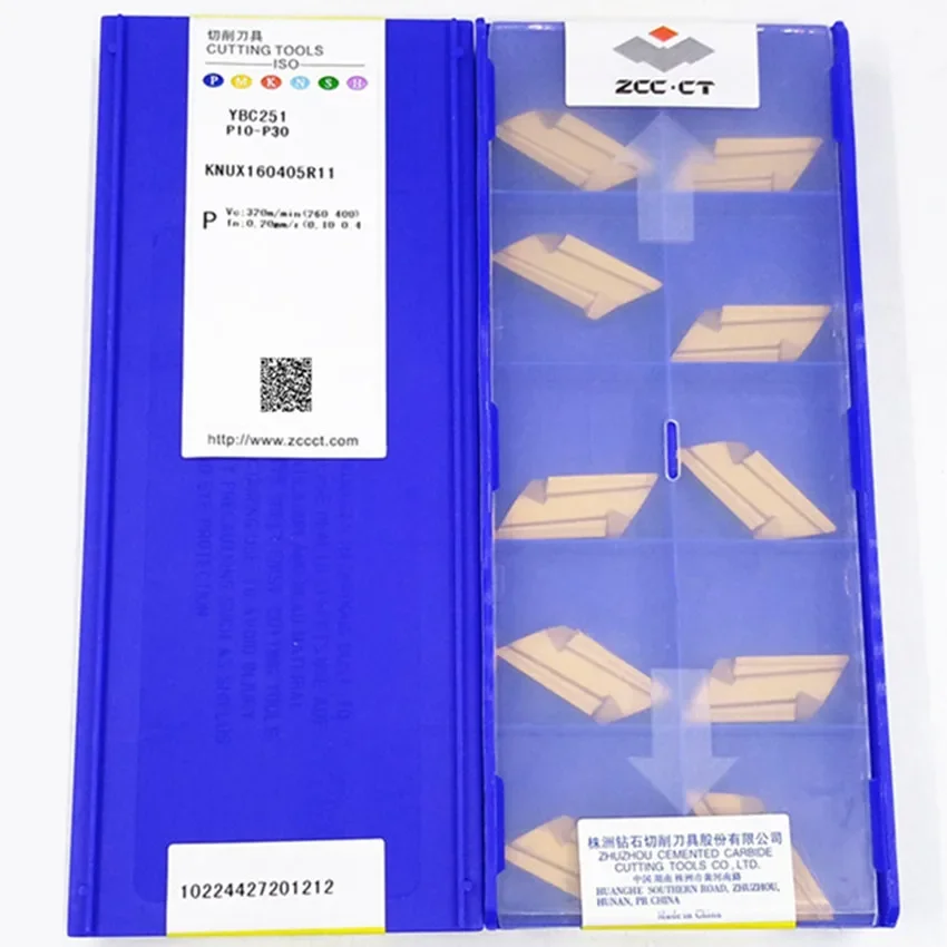 ZCC.CT KNUX160405R11 YBC251/KNUX160405L11 YBC251/KNUX160405R11 YBC252/KNUX160405L11 YBC252 ZCC CNC inserti in metallo duro 10 pz/scatola
