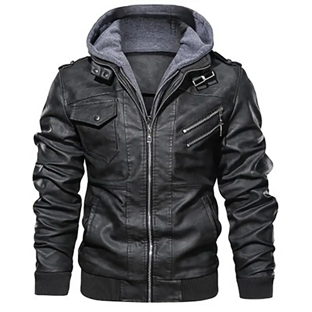 New Men's Leather Jackets Autumn Casual Motorcycle PU Jacket Biker Leather Coats Brand Clothing