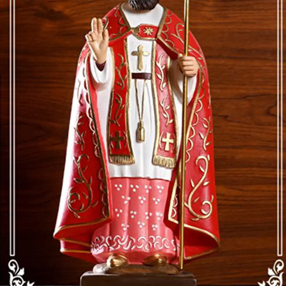 

Decorations Resin King Ornament Religious Church Home Creative Red Clothing Statue Desktop
