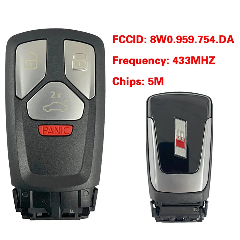 CN008148 OEM MLB Uninitialized high configuration key Suitable for Audi original remote control 433Mhz 5M chip 8W0959754DA