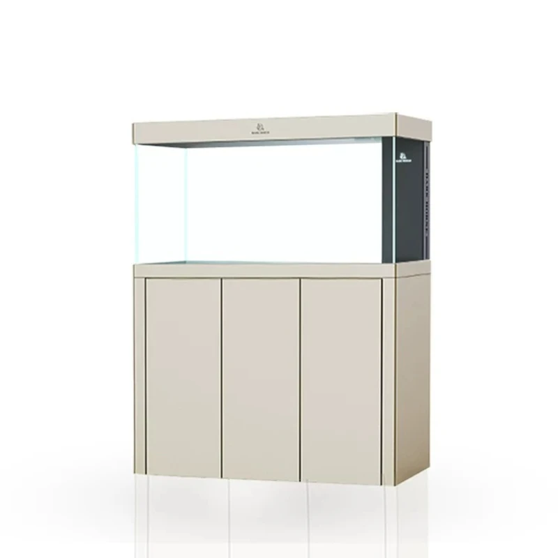 Aquarium Chasing Wind Series Ultra-white Glass Fish Tank Living Room Large Floor-to-Floor Household Light Luxury Office Longzi