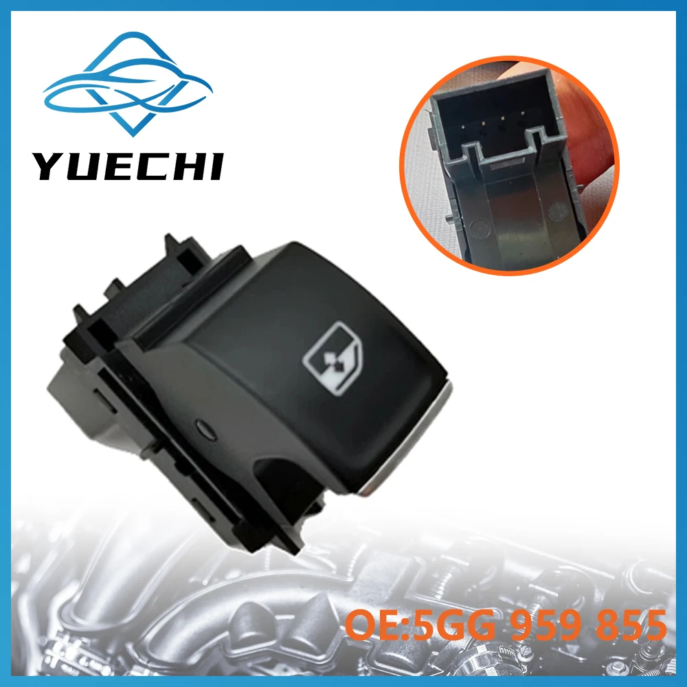 Apply to Golf 7 MK7 Golf 7.5 MK7.5 Window Regulator Switch Door Switch Button Chrome Plating 5GG 959 855 5GG959855