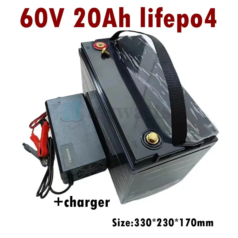 customize waterproof 60v 20ah lifepo4 battery with BMS no li ion for 2000w 1500w bicycle bike scooter Tricycle +3A charger