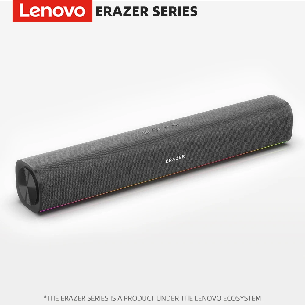 

Lenovo Ecological ERAZER WK03 Wireless Computer Speaker RGB Color Lighting Effect AUX 3.5mm Port Bluetooth 5.3 Supports FM