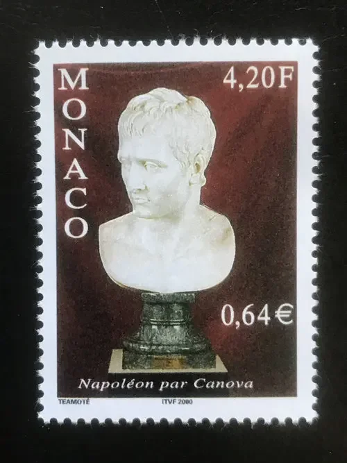 1Pcs/Set New Monaco Post Stamp 2000 Canovan Sculpture Statue of Napoleon Stamps MNH