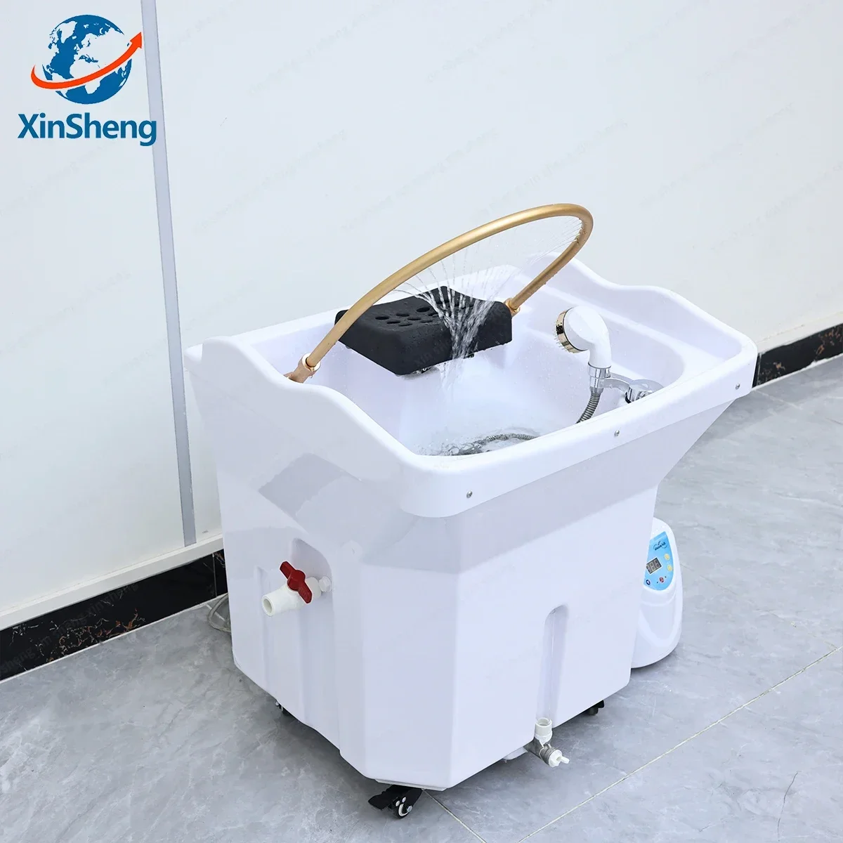 

XinSheng Convenient Non Connecting Water Pipe With Water Storage Tank Head SPA Water Circulation Shampoo Basin Hair Wash Salon