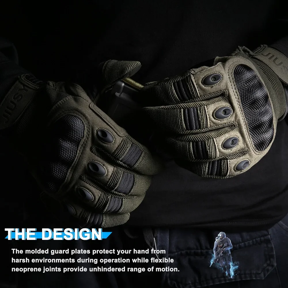 Touch Screen Tactical Gloves Paintball Airsoft Shooting Combat Anti-Skid Bicycle Cycling Hunting Hard Shell Full Finger Gloves