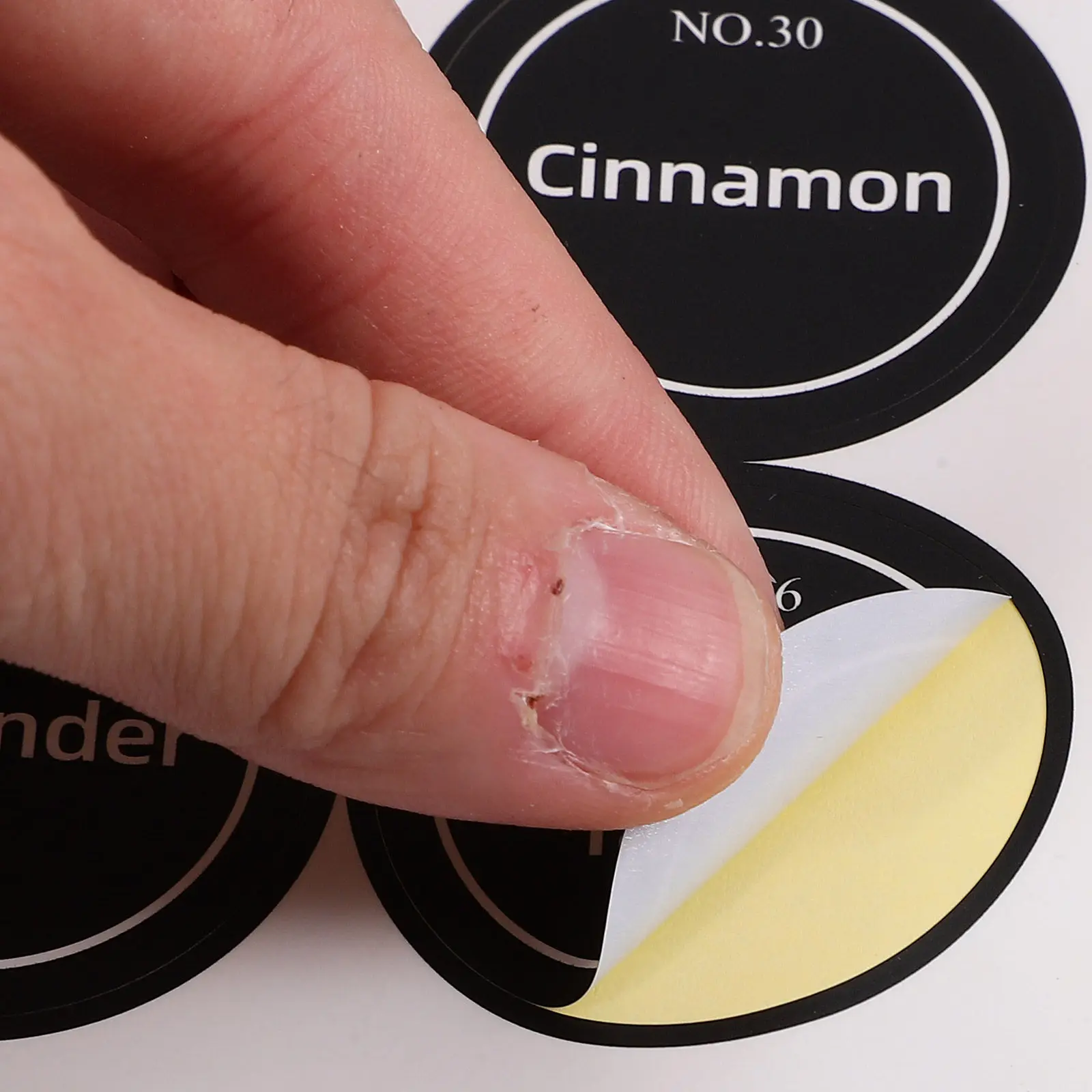 20 Etiquetas Redondas Negras Impermeables para Especias, Preimpresas en Inglés, para Frascos, Tarros y Recipientes de Especias, Organización de la Cocina y Despensa