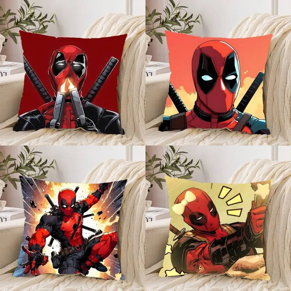 Classic-D-Deadpool-S Customizable Square Pillowcases, Stylish And Soft, Perfect For Beds, Cars, And Sofas.