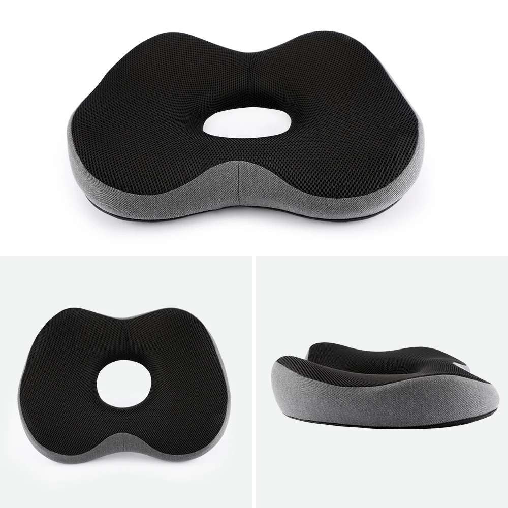 Patent Design Memory Foam Car Donut Seat Cushion Pillow Comfort & Pain Relief for Hemorrhoids Prostate  & Surgery