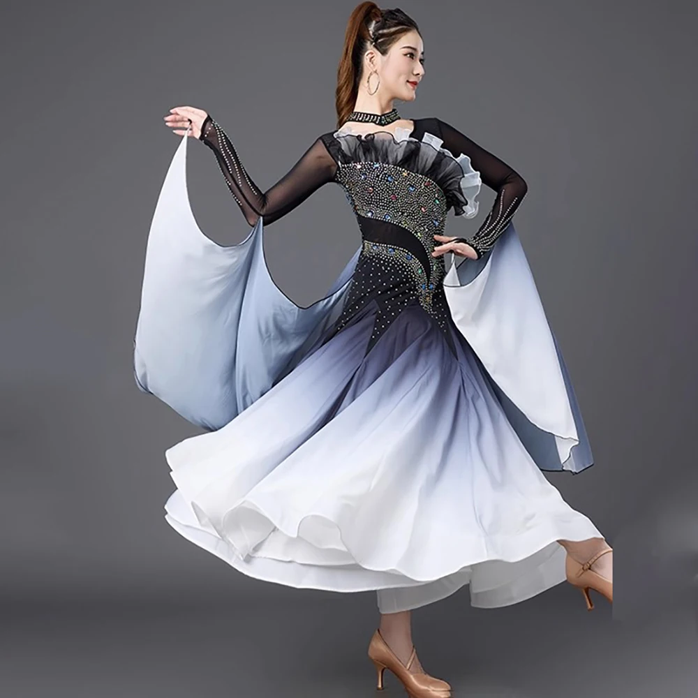 

Ballroom Dance Competition Dresses for Women Standard Tango Waltz Clothes Big Swing Modern Dance Performance Costumes