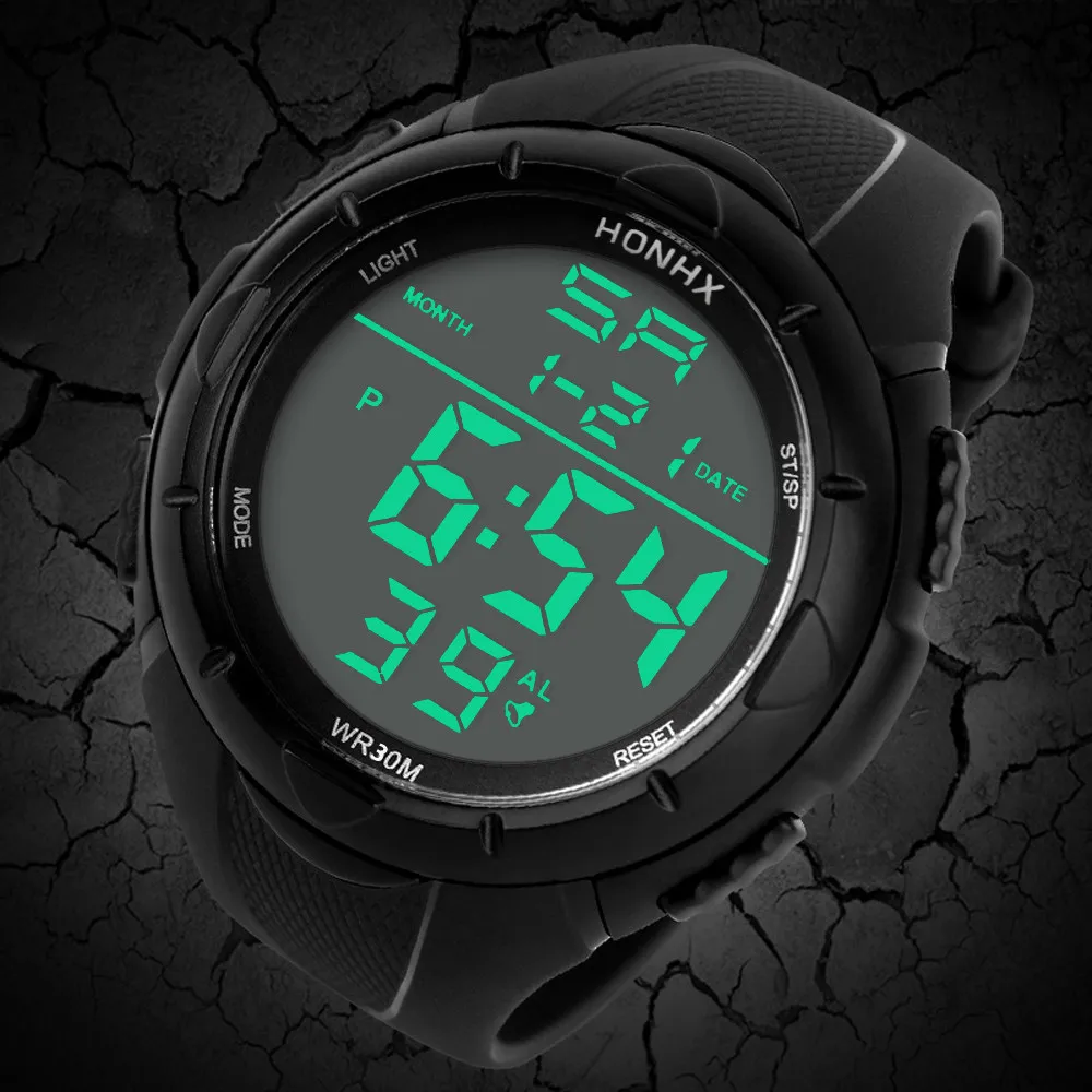 

Men Sport Led Watches Men Digital Clock Multi-functional Rubber Watch Athlete Electronic Watch For Men Reloj Hombre