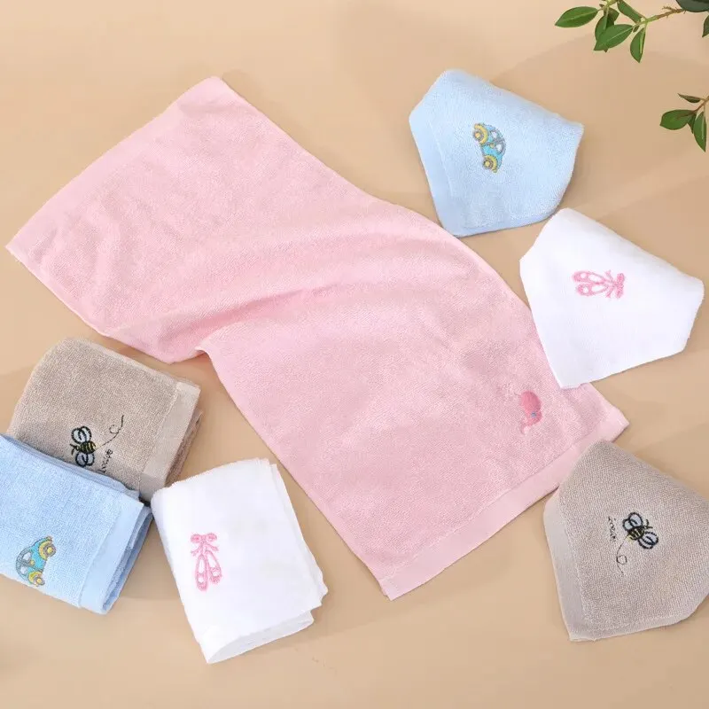 Cotton Gift Towel Household Soft Hand Towel Children Face Towel 2PCS 25x25cm