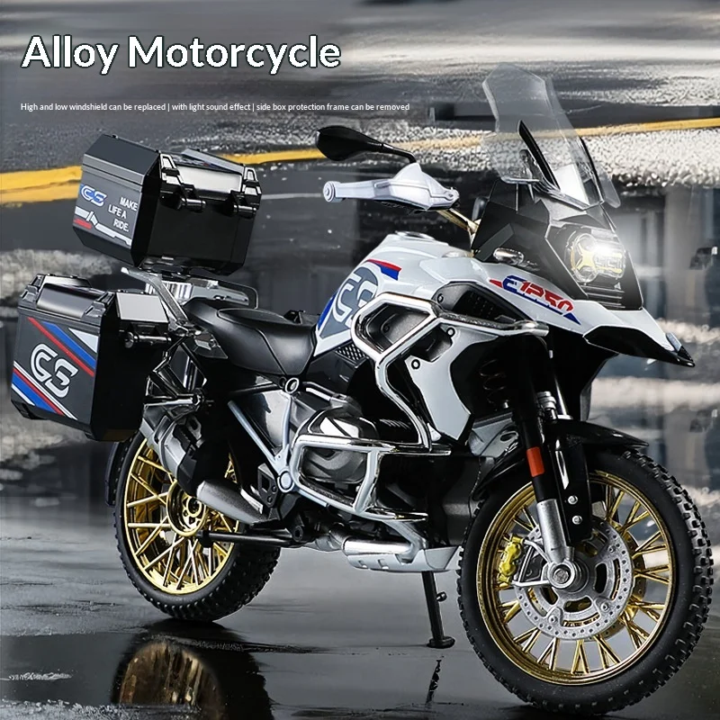 

BMW R 1250 GS Adventure “Waterbird” 1:10 Alloy Die-cast Motorcycle Model, Detailed Adventure Touring Replica for Collectors
