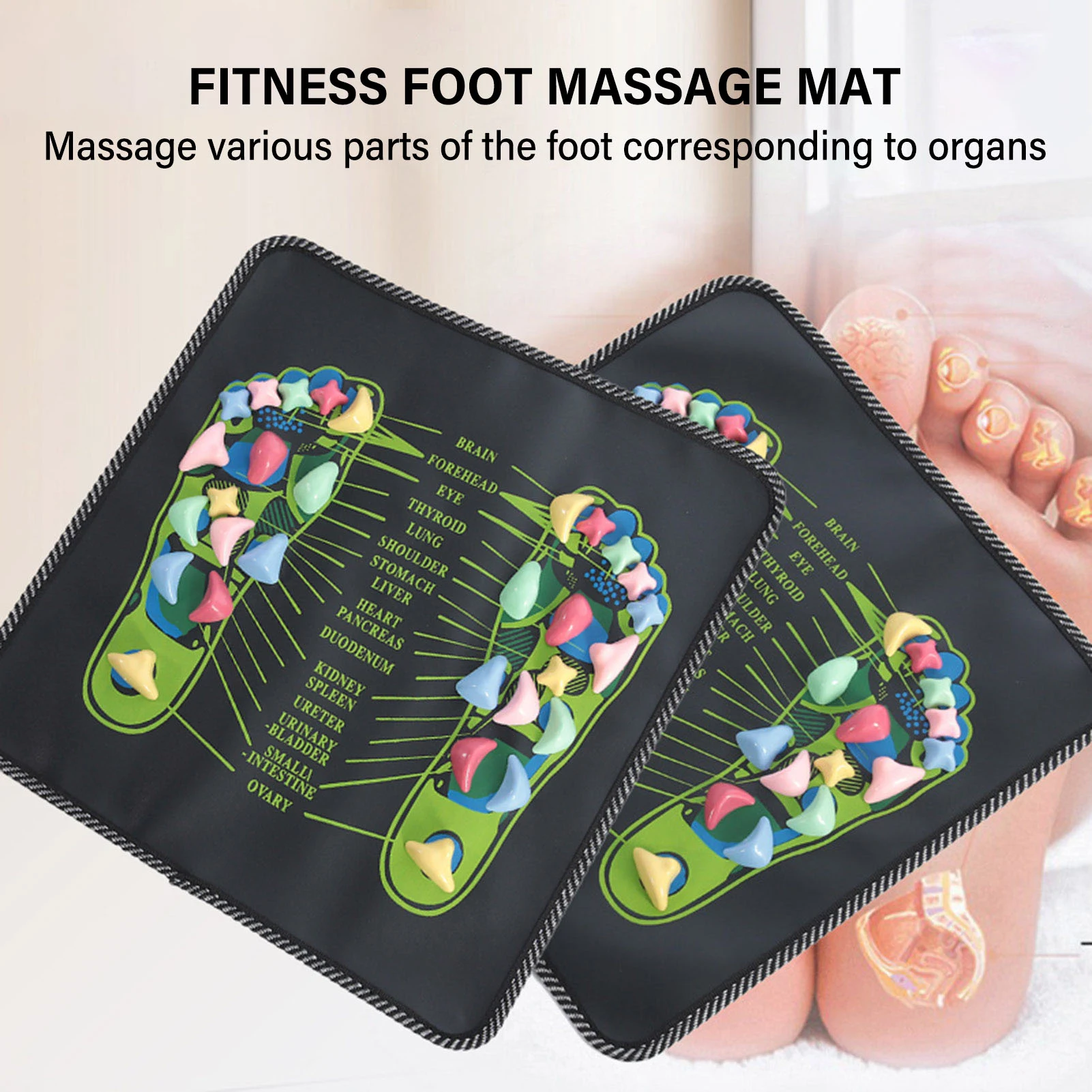 

1pcs Foot Acupressure Massage Pad Comfortable Feet Muscle Relaxation Massager Tool for Long Sitting Office Workers Elders