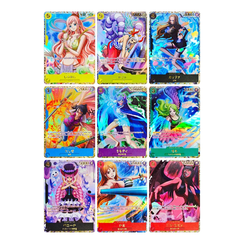 Anime One Piece Diy Manga Cards Yamato Perona Nico Robinthree Types Strip Refractive Process Self-Made Card Game Collection Card