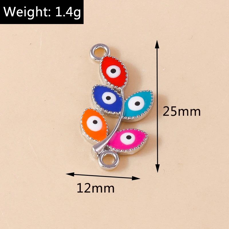 10 stücke Kristall Hamsa Hand bösen Blick Charms türkischen glücklichen blauen Auge Charm Anhänger Anschlüsse für Armband Ohrring Halskette Schmuck – Detail 13