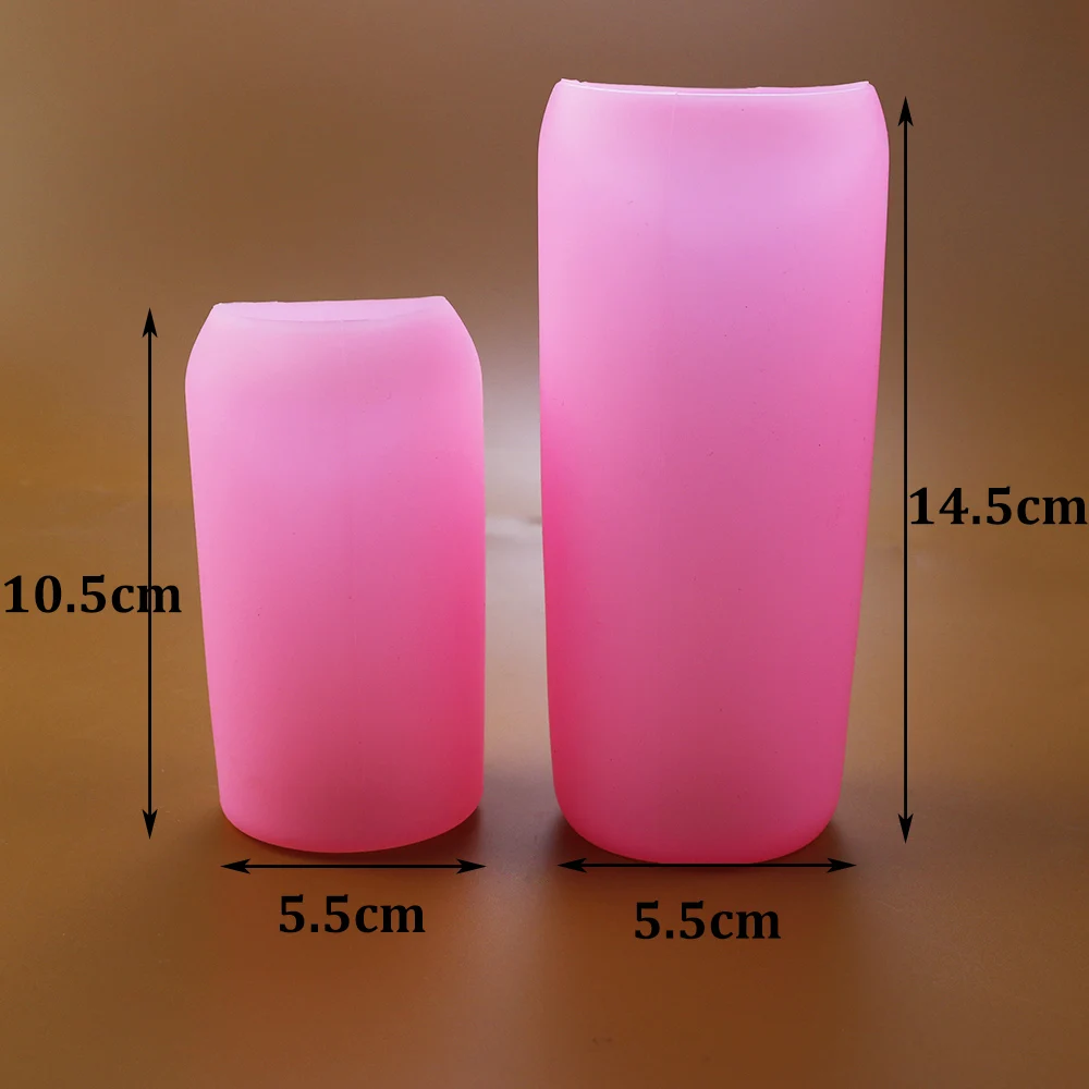 Silicone Protective Cup Cover Straight Cylinder Thermos Cup Non Slip Glass Water Baby Bottle Anti Scalding And Heat Insulation