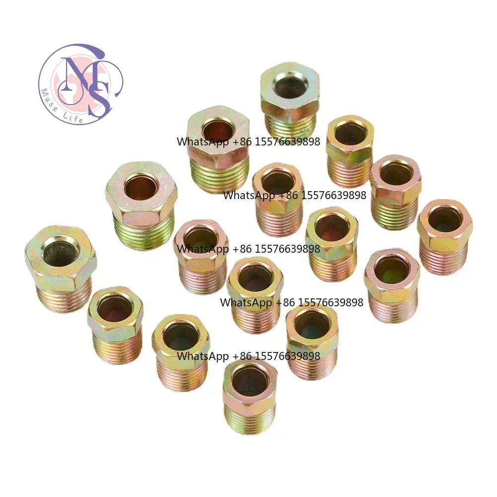 35Pcs Zinc Plated Brake Line Fitting Nuts, 3/16 &1/4 Inch Inverted Flare Tube Nut Kit