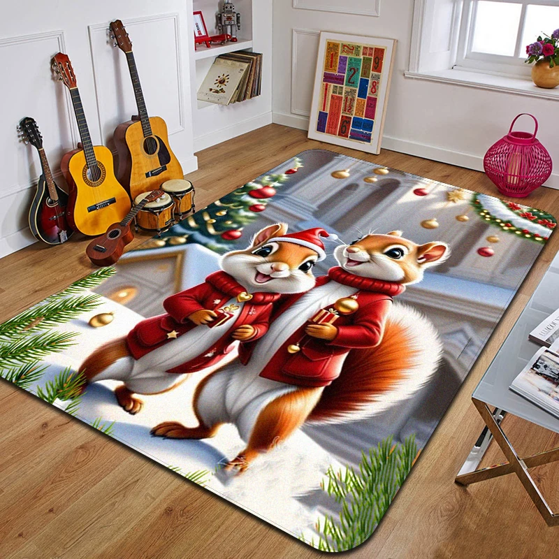 S-squirrel Printed Carpet Fashion Yoga Mat Non-Slip Carpet Bedroom Decoration Outdoor Carpet Bedroom Birthday Gift